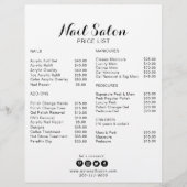 Minimale prijslijst voor nagelzalon (Voorkant)