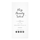 Minimale prijslijst voor schoonheidssalon reclamekaart (Achterkant)