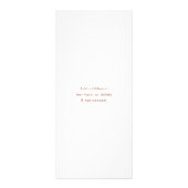 Minimale prijslijst voor Terracotta Spa en Salon Reclamekaart (Achterkant)