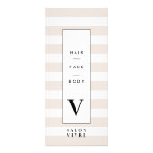 Minimale prijslijst voor zalon met moderne strepen reclamekaart (Voorkant)