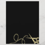 Minimale prijstlijst voor kapsalon Zwart en Goud Flyer (Achterkant)