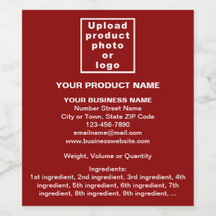 Minimale productinformatie op het etiket van rode