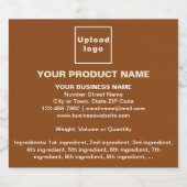 Minimale productinformatie over bruin bier etiket (Enkel label)