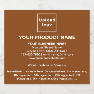 Minimale productinformatie over bruin bier etiket