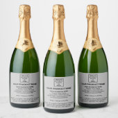 Minimale productinformatie over grijs sparkling wijnetiket (Flessen)