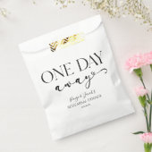 Minimale proefhuwelijksdiner One Day Away Bedankzakje (Gezegeld)