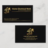 Minimale Professional Gold Line Electrical Visitekaartje (Voorkant / Achterkant)