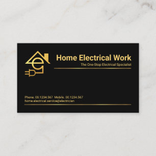 Minimale Professional Gold Line Electrical Visitekaartje