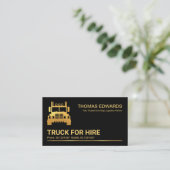 Minimale Professional Gold Truck Line Visitekaartje (Staand voorkant)