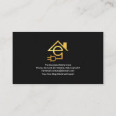 Minimale Professional Letter E-elektricien Visitekaartje (Achterkant)