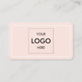 Minimale Professional Logo Blush Pink Visitekaartje (Voorkant)