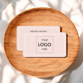 Minimale Professional Logo Blush Pink Visitekaartje