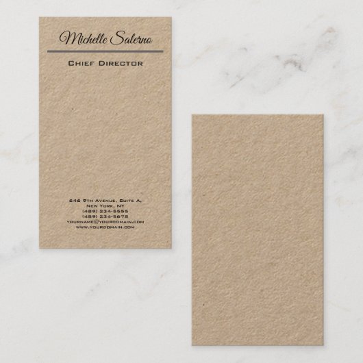 Minimale Professional-standaard Visitekaartje (Voorkant / Achterkant)