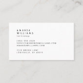 Minimale professional visitekaartje (Achterkant)