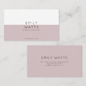 Minimale Professional White beige Feminine Visitekaartje (Voorkant / Achterkant)