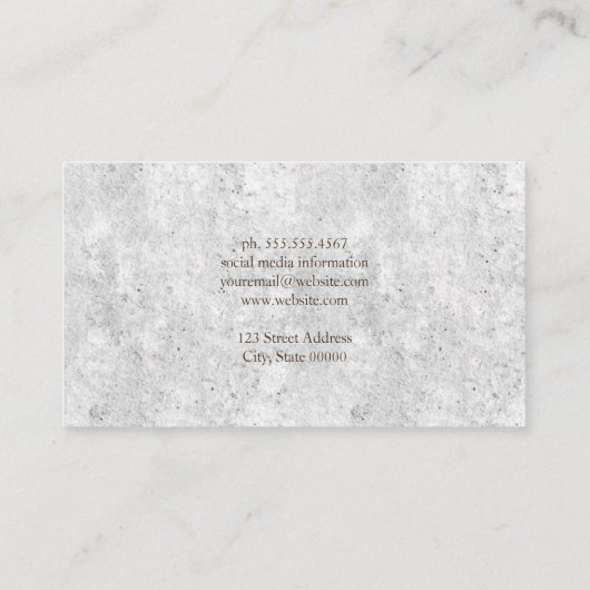 Minimale professional | Witte textuur Visitekaartje (Achterkant)