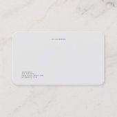 Minimale professionele audiotechnicus visitekaartje (Achterkant)