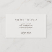 Minimale professionele blauw textuur visitekaartje (Achterkant)