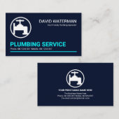 Minimale professionele blauwe lijn visitekaartje (Voorkant / Achterkant)