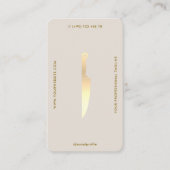 Minimale professionele Chef Knife Zand Visitekaartje (Voorkant)