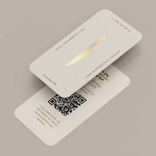 Minimale professionele Chef Knife Zand Visitekaartje