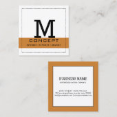 Minimale professionele elegant Bronze White Vierkante Visitekaartje (Voorkant / Achterkant)