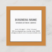 Minimale professionele elegant Bronze White Vierkante Visitekaartje (Achterkant)