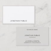Minimale professionele elegant Smart Plain Trendy Visitekaartje (Voorkant / Achterkant)