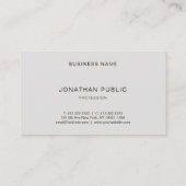 Minimale professionele elegant Smart Plain Trendy Visitekaartje (Achterkant)