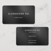 Minimale professionele elegante metalen textuur visitekaartje (Voorkant / Achterkant)