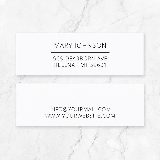 Minimale professionele elegante Typografie 06. Mini Visitekaartje