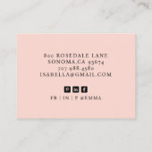 Minimale professionele fotokoraal visitekaartje (Achterkant)