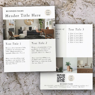 Minimale professionele foto's QR-code leveranciers Flyer