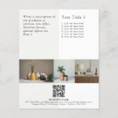 Minimale professionele foto's QR-codeleverancier Flyer (Achterkant)
