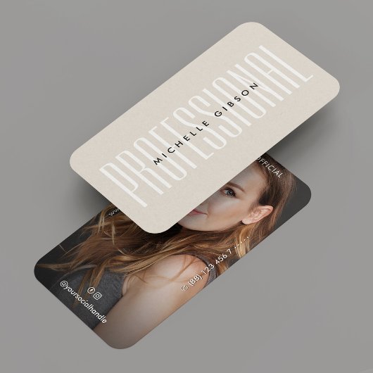 Minimale professionele fotozand eenvoudig visitekaartje