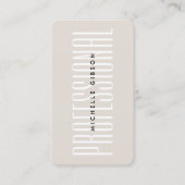 Minimale professionele fotozand eenvoudig visitekaartje (Voorkant)