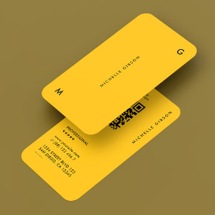 Minimale Professionele Gele Marketing Visitekaartje