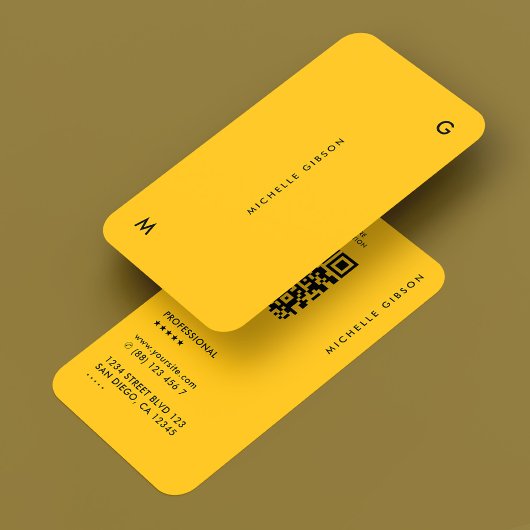Minimale Professionele Gele Marketing Visitekaartje