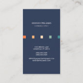 Minimale & professionele gepersonaliseerde heldere visitekaartje (Achterkant)