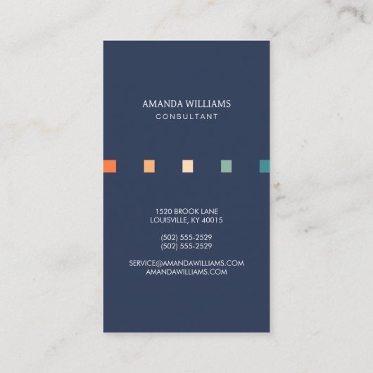 Minimale & professionele gepersonaliseerde heldere visitekaartje (Achterkant)