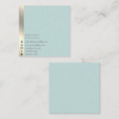 Minimale professionele gouden streep vierkante visitekaartje (Voorkant / Achterkant)