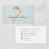 Minimale professionele handgeschreven scriptfoto visitekaartje (Voorkant / Achterkant)