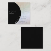 Minimale professionele holografische geometrie vierkante visitekaartje (Voorkant / Achterkant)