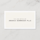 Minimale professionele ivoor/witte advocaat visitekaartje (Voorkant)