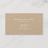 Minimale professionele legant Kraft Visitekaartje (Achterkant)