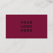 Minimale professionele Logo Cherry Wine Red Chic Visitekaartje (Voorkant)