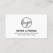 Minimale professionele Logo Modern Eenvoudig Aanbevelingskaartje (Voorkant)