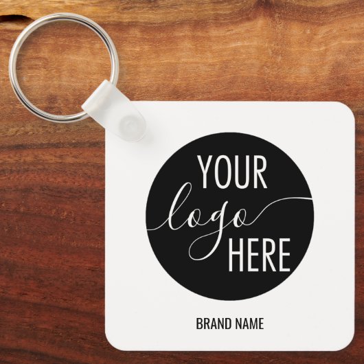 Minimale professionele Logo QR-code Sleutelhanger (Voorkant)