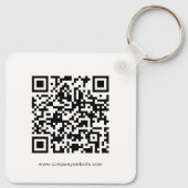 Minimale professionele Logo QR-code Sleutelhanger (Achterkant)