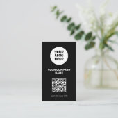 Minimale professionele Logo QR-code Social Media Visitekaartje (Staand voorkant)